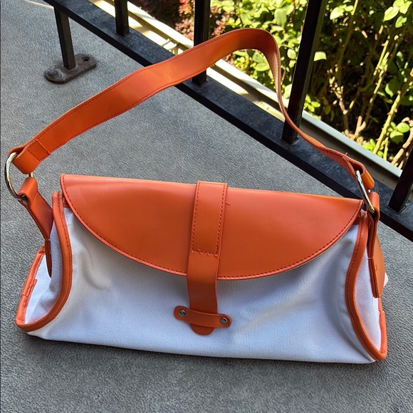 Orange and White Women's Shoulder Bag Isaac Mizrahi for Target - Picture 1 of 8